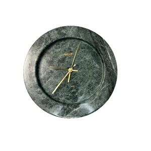 Salton Solid Marble Green Quartz Modern Precision Wall Clock- tested- works